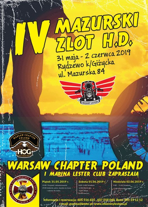 IV Mazurski Zlot Harley Davidson „Imieniny Lestera” 2019