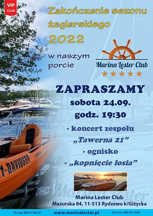 Koncert zespołu Tawerna 21 na zakończenie sezonu żeglarskiego 2022